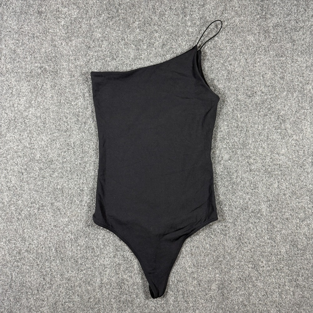 Babaton Contour One Shoulder Cami Bodysuit Womens XS Black Aritzia Sleeveless